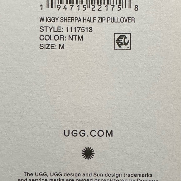 Ugg Sherpa Half Zip Pullover size M - Picture 4 of 4